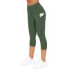 imageTHE GYM PEOPLE Womens Yoga Pants High Waist with Pocket Tummy ControlDeep Green