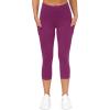 imageTHE GYM PEOPLE Womens Yoga Pants High Waist with Pocket Tummy ControlFuchsia