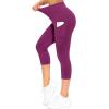 imageTHE GYM PEOPLE Womens Yoga Pants High Waist with Pocket Tummy ControlFuchsia