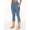 imageTHE GYM PEOPLE Womens Yoga Pants High Waist with Pocket Tummy ControlGrey Blue