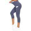 imageTHE GYM PEOPLE Womens Yoga Pants High Waist with Pocket Tummy ControlInk Blue
