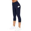 imageTHE GYM PEOPLE Womens Yoga Pants High Waist with Pocket Tummy ControlNavy Blue