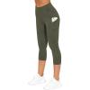 imageTHE GYM PEOPLE Womens Yoga Pants High Waist with Pocket Tummy ControlOlive Green