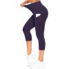 imageTHE GYM PEOPLE Womens Yoga Pants High Waist with Pocket Tummy ControlPureple