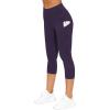imageTHE GYM PEOPLE Womens Yoga Pants High Waist with Pocket Tummy ControlPureple