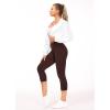 imageTHE GYM PEOPLE Womens Yoga Pants High Waist with Pocket Tummy ControlRed Brown