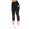 imageTHE GYM PEOPLE Womens Yoga Pants High Waist with Pocket Tummy ControlSilverBlack