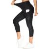 imageTHE GYM PEOPLE Womens Yoga Pants High Waist with Pocket Tummy ControlSilverBlack