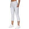 imageTHE GYM PEOPLE Womens Yoga Pants High Waist with Pocket Tummy ControlSilverWhiteGrey