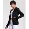 imageTHE GYM PEOPLE Womens Zip Up Hoodies Fleece Workout Jackets Sweatshirts with Pockets Thumb HoleBlack
