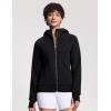 imageTHE GYM PEOPLE Womens Zip Up Hoodies Fleece Workout Jackets Sweatshirts with Pockets Thumb HoleBlack