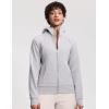 imageTHE GYM PEOPLE Womens Zip Up Hoodies Fleece Workout Jackets Sweatshirts with Pockets Thumb HoleGrey