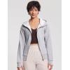 imageTHE GYM PEOPLE Womens Zip Up Hoodies Fleece Workout Jackets Sweatshirts with Pockets Thumb HoleGrey