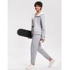 imageTHE GYM PEOPLE Womens Zip Up Hoodies Fleece Workout Jackets Sweatshirts with Pockets Thumb HoleGrey