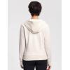 imageTHE GYM PEOPLE Womens Zip Up Hoodies Fleece Workout Jackets Sweatshirts with Pockets Thumb HoleHeather White