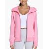 imageTHE GYM PEOPLE Womens Zip Up Hoodies Fleece Workout Jackets Sweatshirts with Pockets Thumb HolePink