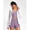imageTHE GYM PEOPLE Womens Zip Up Hoodies Fleece Workout Jackets Sweatshirts with Pockets Thumb HoleWhite
