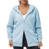 imageTHE GYM PEOPLE Womens Zip Up Plus Oversize Hoodie Drawstring Sweatshirts Casual Long Sleeve Jacket with PocketsLight Blue
