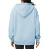 imageTHE GYM PEOPLE Womens Zip Up Plus Oversize Hoodie Drawstring Sweatshirts Casual Long Sleeve Jacket with PocketsLight Blue