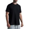imageMens Cooling Ice Silk Running Shirts Quick Dry Short Sleeve Athletic Gym TShirts UPF 50 Outdoor Workout TshirtsBlack