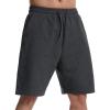 imageMens Lounge Shorts with Deep Pockets Loosefit Jersey Shorts for RunningWorkoutTraining BasketballDark Grey