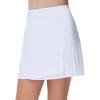 imageTHE GYM PEOPLE Girls Pleated Tennis Skirts 2 in 1 Kids Athletic Running Golf Skorts with Shorts PocketsWhite