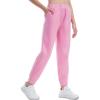 imageTHE GYM PEOPLE Girls Soft Workout Sweatpants Lightweight Casual Athletic Joggers Pants with PocketsPink
