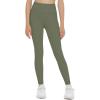 imageTHE GYM PEOPLE Girls Workout Leggings Kids High Waist Stretch Athletic Dance Yoga Pants with PocketsOlive Green