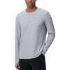 imageTHE GYM PEOPLE Mens Long Sleeve Workout Shirts Moisture Wicking Athletic Running Tee Tops with Thumb HolesLight Grey Heather