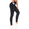 imageTHE GYM PEOPLE Tummy Control Workout Leggings with Pockets High Waist Athletic Yoga Pants for Women Running FitnessBlueDark GreyBlack