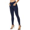 imageTHE GYM PEOPLE Womens Casual Yoga Leggings High Waisted Tummy Control Workout Pants with 4 PocketsNavy Blue
