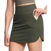 imageTHE GYM PEOPLE Womens Golf Skort Tennis High Waist Lightweight Athletic Casual Skirts Builtin Shorts with 4 PocketsBean Brown