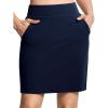 imageTHE GYM PEOPLE Womens Golf Skorts Modest Knee Length Athletic Tennis Skirts Builtin Shorts with 4 PocketsBlue