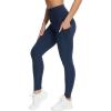 imageTHE GYM PEOPLE Womens High Waist Yoga Pants Buttery Soft Stretchy Tummy Control Workout Athletic Leggings with PocketsNavy Blue