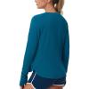 imageTHE GYM PEOPLE Womens Long Sleeve Workout Shirts Side Slits Athletic Yoga Tee Tops with Thumb HoleDark Blue Green