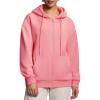 imageTHE GYM PEOPLE Womens Oversized Fleece Hoodies FullZip Workout Lounge Hooded Coats Fall Tops with Pockets DrawstringWatermelon Pink