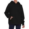 imageTHE GYM PEOPLE Womens Oversized Hoodie Loose fit Soft Fleece Pullover Hooded Sweatshirt With PocketsBlack