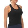 imageTHE GYM PEOPLE Womens Racerback Workout Tank Tops with Built in Bra Sleeveless Slim FitBlack