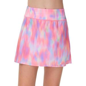 imageTHE GYM PEOPLE Girls Pleated Tennis Skirts 2 in 1 Kids Athletic Running Golf Skorts with Shorts PocketsColorful Pink