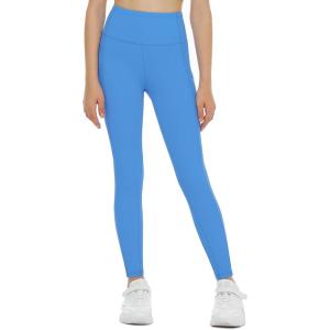 imageTHE GYM PEOPLE Girls Workout Leggings Kids High Waist Stretch Athletic Dance Yoga Pants with PocketsSea Blue