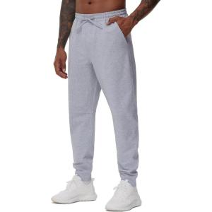 imageTHE GYM PEOPLE Mens Drawstring Workout Joggers Pants Lightweight Tapered Running Lounge Sweatpants with PocketsGrey