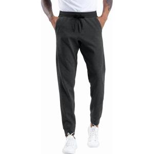 imageTHE GYM PEOPLE Mens Fleece Joggers Pants with Deep Pockets in Loosefit StyleFleece Lined Dark Grey