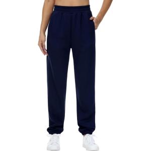 imageTHE GYM PEOPLE Womens Baggy Cinch Bottom Sweatpants Lightweight Workout Joggers Pants with PocketsDark Blue