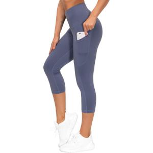 imageTHE GYM PEOPLE Womens Yoga Pants High Waist with Pocket Tummy ControlInk Blue