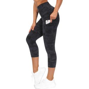 imageTHE GYM PEOPLE Womens Yoga Pants High Waist with Pocket Tummy ControlZcapris Camo