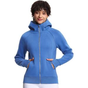 imageTHE GYM PEOPLE Womens Zip Up Hoodies Fleece Workout Jackets Sweatshirts with Pockets Thumb HoleSea Blue