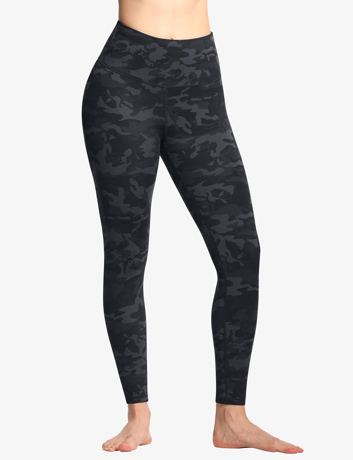 imageTHE GYM PEOPLE Womens High Waist Workout Legging Soft Tummy Control Squat Proof Yoga Running PantsBlueDark GreyBlack