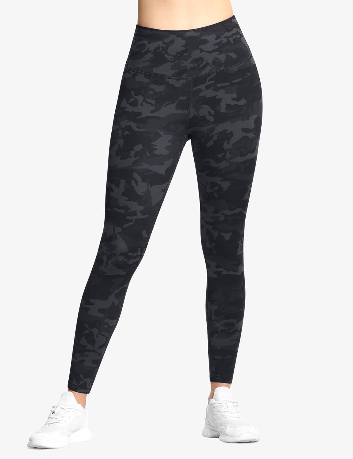 imageTHE GYM PEOPLE Womens High Waist Workout Legging Soft Tummy Control Squat Proof Yoga Running PantsBlueDark GreyBlack