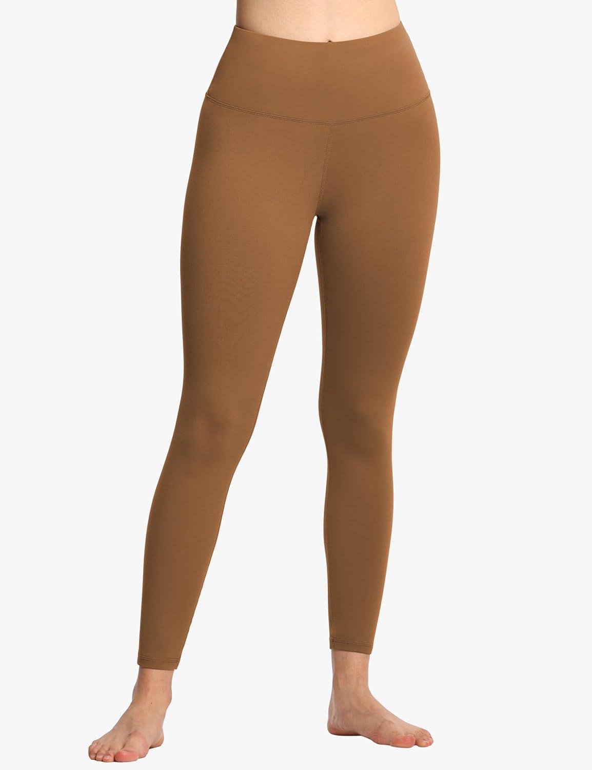 imageTHE GYM PEOPLE Womens High Waist Workout Legging Soft Tummy Control Squat Proof Yoga Running PantsBrown