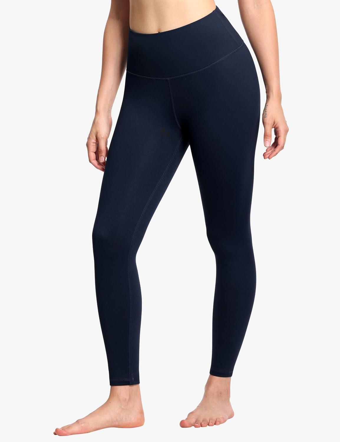 imageTHE GYM PEOPLE Womens High Waist Workout Legging Soft Tummy Control Squat Proof Yoga Running PantsNavy Blue